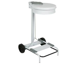Carrello portasacco 54,6x60xH94 cm con ruote 110 lt acciaio bianco - 20223