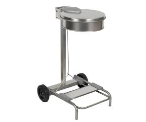 Carrello portasacco 54,6x60xH94 cm con ruote 110 lt acciaio inox - 20219