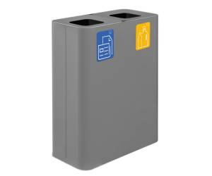 Contenitore gettacarte Pure 60x30x80 cm 120 lt grigio - 20108