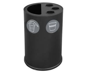 Contenitore tondo per raccolta differenziata con divisiorio bicchieri 50 lt - 20224