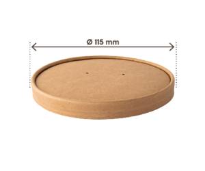 Coperchio per bowl portazuppe monouso da 780 ml avana - 18100