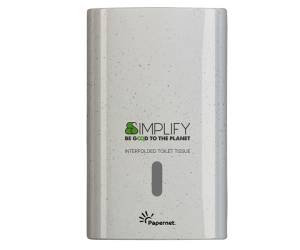 Distributore carta igenica interfogliata Simplify 16,5 x 13,5 x 26,5 cm white wood - 20982