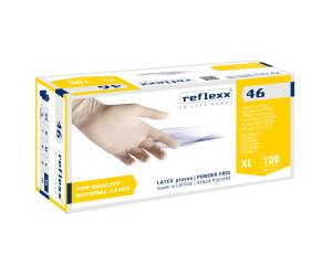 Guanti in lattice R46 senza polvere taglia XL bianco - 19502