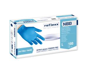 Guanti in nitrile N80 ultrasottili taglia L azzurro - 19471