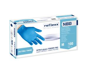 Guanti in nitrile N80 ultrasottili taglia M azzurro - 19472