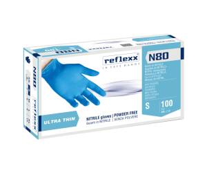 Guanti in nitrile N80 ultrasottili taglia S azzurro - 19500