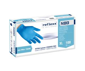 Guanti in nitrile N80 ultrasottili taglia XL azzurro - 19504