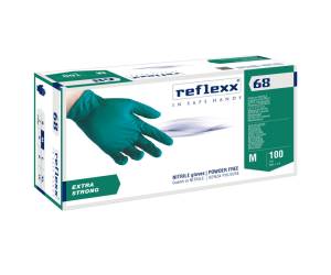 Guanti in nitrile R68 senza polvere taglia M verde - 19462