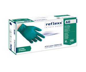 Guanti in nitrile R68 senza polvere taglia XL verde - 19550