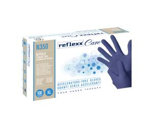 Guanti nitrile ipoallergenici N350 senza acceleranti taglia XL blu - 19546