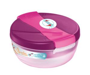 Lunch Bowl Origins 3 scompartimenti 19,5 x 18,5 x 9,2 cm 1,4 lt rosa - 17996