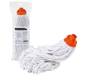 Mop industriale Falcon a frange 300 gr cotone rigenerato bianco - 20308