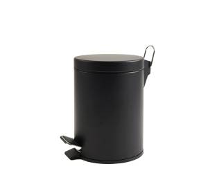 Pattumiera Premium con pedale e vaschetta 3 lt nero satinato - 20728