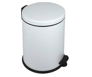 Pattumiera a pedale New Bin Basic 12 lt metallo verniciato bianco - 20978