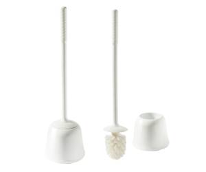 Portascopino Oronzo con manico extralungo 54 cm bianco - 20792