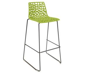 Sgabello Spider Fix - nero opaco-verde anice - conf. 4 pezzi - Grandsoleil - S2802VA - DMwebShop