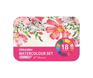 Acquerelli demi-godet con pennello brush in scatola di metallo - 13060/3 - 6902983052622 - DMwebShop