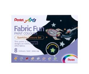 Colore in tubetto per tessuto Fabric Fun colori sparkling assortiti conf. 8 pezzi - FFPC1-S8 - 4711577069227 - DMwebShop