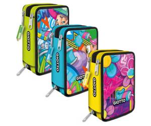 Astuccio 3 zip Young Street collection 19,5 x 7,5 x 12,9 cm PL fantasie assortite - 25181