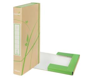 Cartella progetti con elastico Oxford Green 22 x 30 cm dorso 40 mm avana - 21062