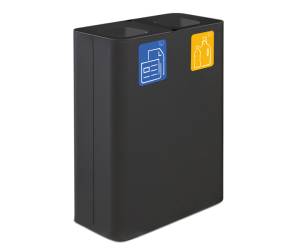 Contenitore gettacarte Pure 60x30x80 cm 120 lt nero - 24935