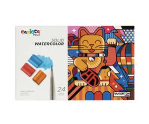 Pastiglia acquerello diametro 18 mm x 10 mm colori assortiti Plus Carioca 45211 - 22752