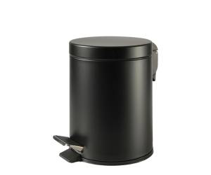 Pattumiera Premium con pedale e vaschetta 5 lt nero satinato - 24975