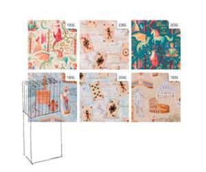 Rotolo carta regalo vintage 70cmx200m fantasie assortite - 21458