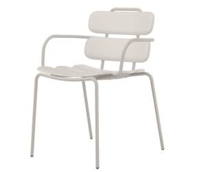 Seduta collettivita Lemon con braccioli polipropilene avorio - 24396