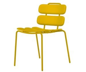 Seduta collettivita Lemon senza braccioli polipropilene giallo - 24393