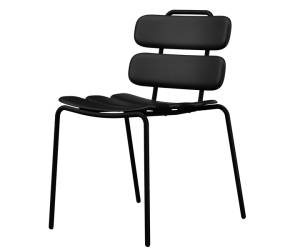 Seduta collettivita Lemon senza braccioli polipropilene nero - 24391