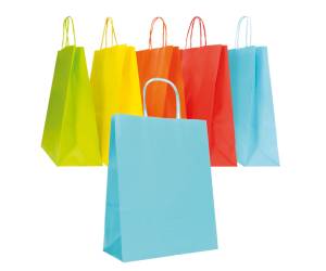 Shopper Twisted maniglie cordino 45 x 15 x 50 cm carta biokraft - 21529