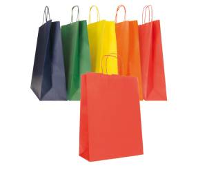Shopper Twisted maniglie cordino 45 x 15 x 50 cm carta biokraft - 21536