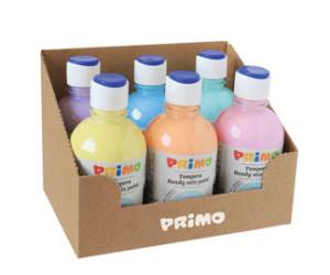 Tempera brillante pastello 300 ml colori pastel assortiti box 6 colori - 23078