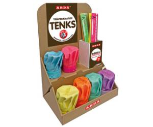 TemperamatiteTenks Glitter e Righe 16 cm colori assortiti display Voila 48 pezzi totali - 25191