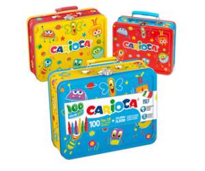 Valigetta in latta Color Kit 100 pennarelli e album da colorare - 22969