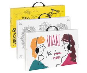 Valigetta polionda Smart 36,5 x 56,5 cm dorso 5,5 cm fantasie assortite - 23185