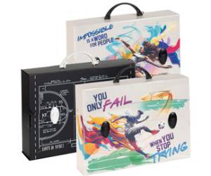 Valigetta polionda Sport 27 x 37,5 cm dorso 8 cm fantasie assortite - 23187