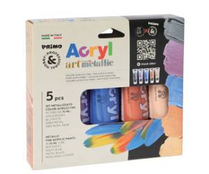 Colori Acryl 75 ml colori metal assortiti astuccio 5 colori - 26033