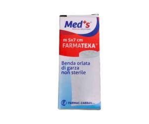 Benda di garza orlata - 7 cm x 5 mt - conf. 12 pezzi - Med's - BEN245 - 8000246004215 - DMwebShop