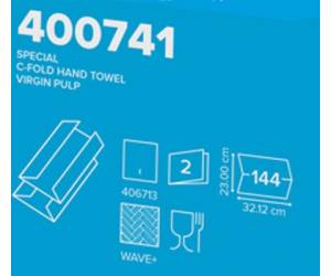 Asciugamani piegati a C - 33 x 23 cm - goffrato onda - DMwebShop - 2