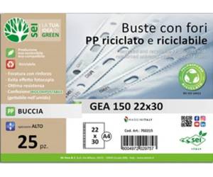 Buste forate Gea 150 - PP riciclato - buccia pesante - 702215 - 8004972029757 - DMwebShop - 3