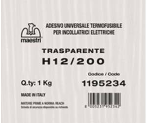 Colla termofusibile trasparente - Colla termofusibile M12/200 - Ø 12 mm - lunghezza 20 cm - 1 kg - trasparente - Romeo Maestri - 1195234 - DMwebShop