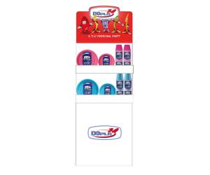 Espositore da terra Mini con piatti e bicchieri Reuse fucsia turchese - 29595