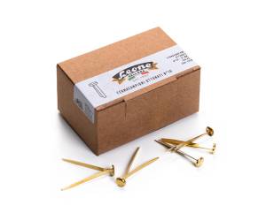 Fermacampioni ottonati - lunghezza 50 mm - n. 10 - Leone - conf. 100 pezzi - Leone dell'era - FC10 - 8007979003065 - DMwebShop