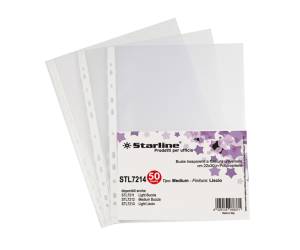 Buste forate Medium liscio 22 x 30 cm trasparente Starline 662214stl - 1003