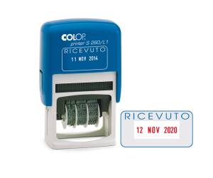 Timbro S260 L1 Datario RICEVUTO 4 mm autoinchiostrante bicolore - 330