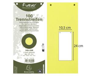 Divisori orizzontali forati cartoncino riciclato 10,5 x 24 cm giallo - 29758