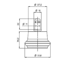 Kit 5 piedini neri universali - per sedie - Unisit - ACCPD5 - 8050043741509 - DMwebShop - 2
