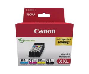 Multipack Cartucce CANON Inkjet BK C M G CL 581XXL 1998C007 Originale - 29944